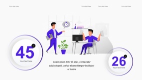 2.5D插画商业办公 团队会议PPT图表下载(4)