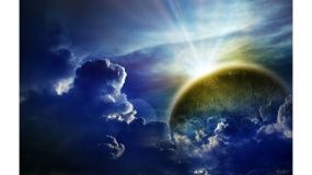 一张大气星空图片PPT背景图片(98)