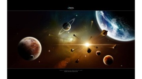 一张星空图片梦幻PPT背景图片(132)