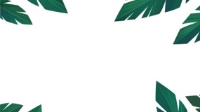 少儿PPT绿植边框PPT背景图片(10)