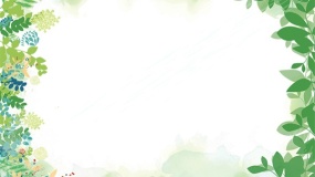 绿色植物边框PPT背景图片(74)