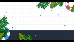 夏天植物边框PPT背景图片(80)