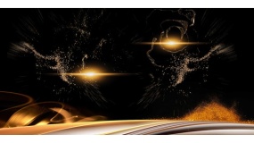 金色光照PPT背景图片(18)