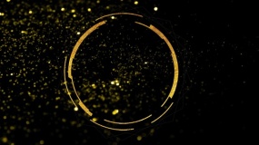 金色荧光PPT背景图片(19)