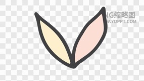 手绘彩色卡通花朵植物素材PNG图片31