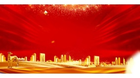 中国风红色PPT背景图片(22)