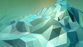 炫彩立体低面PPT背景图片