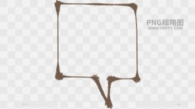 手绘数字便签边框对话框素材PNG图片234