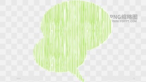 手绘数字便签边框对话框素材PNG图片71