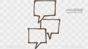 手绘数字便签边框对话框素材PNG图片95