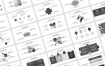 30张灰色系PPT图表套装 SWOT优劣势分析PPT图表