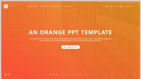 精致商务报告与教育演示首选的欧美杂志风橙色PPT模板下载