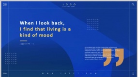 商务汇报、项目策划简约设计经典蓝色32页PPT模板下载