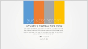 多彩浅色调项目总结PPT模板下载24页