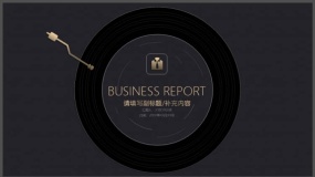 璀璨质感金色唱片风企业音乐发布会PPT模板下载